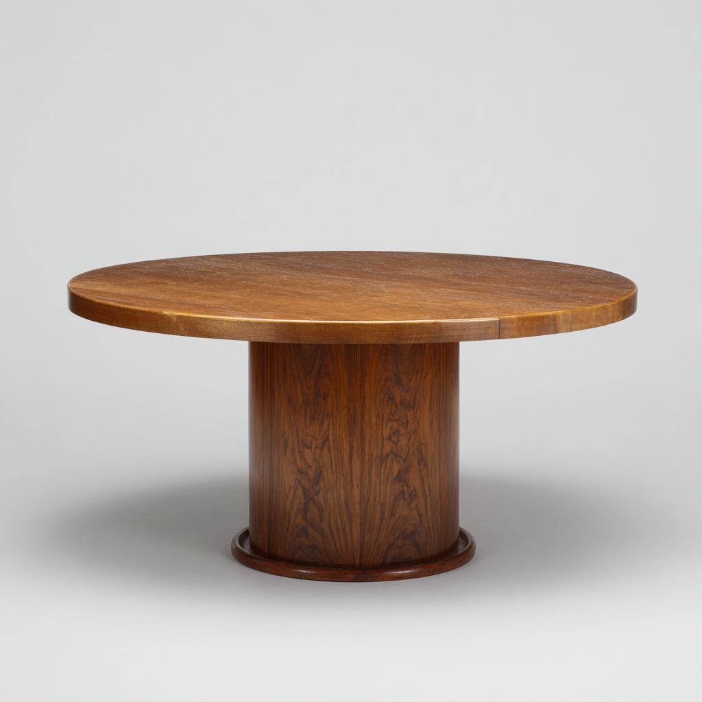 Table à manger ronde en bois 120x120x75 cm - marron - style classique-Gazensahome