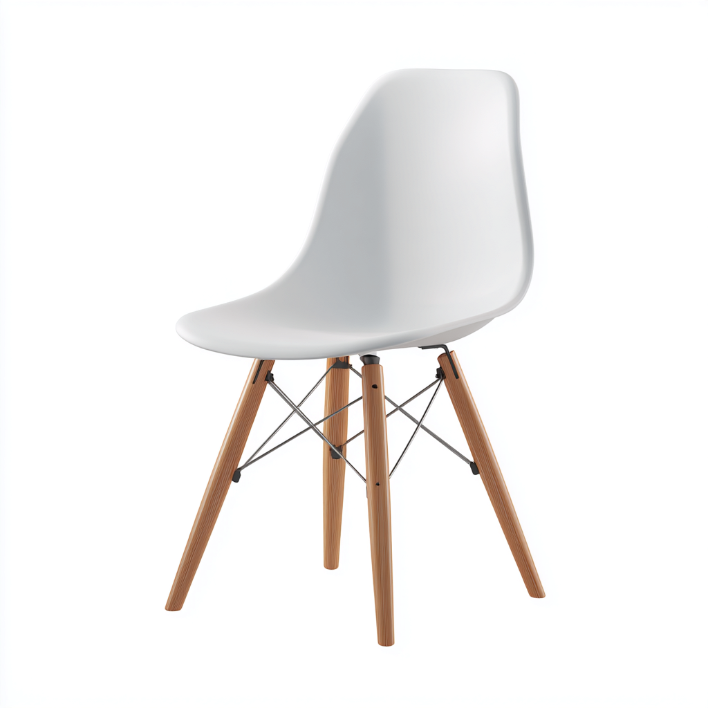 Chaise de jardin en plastique et bois 55x50x82 cm - blanc-bois naturel - siège pour extérieur - style moderne-Gazensahome