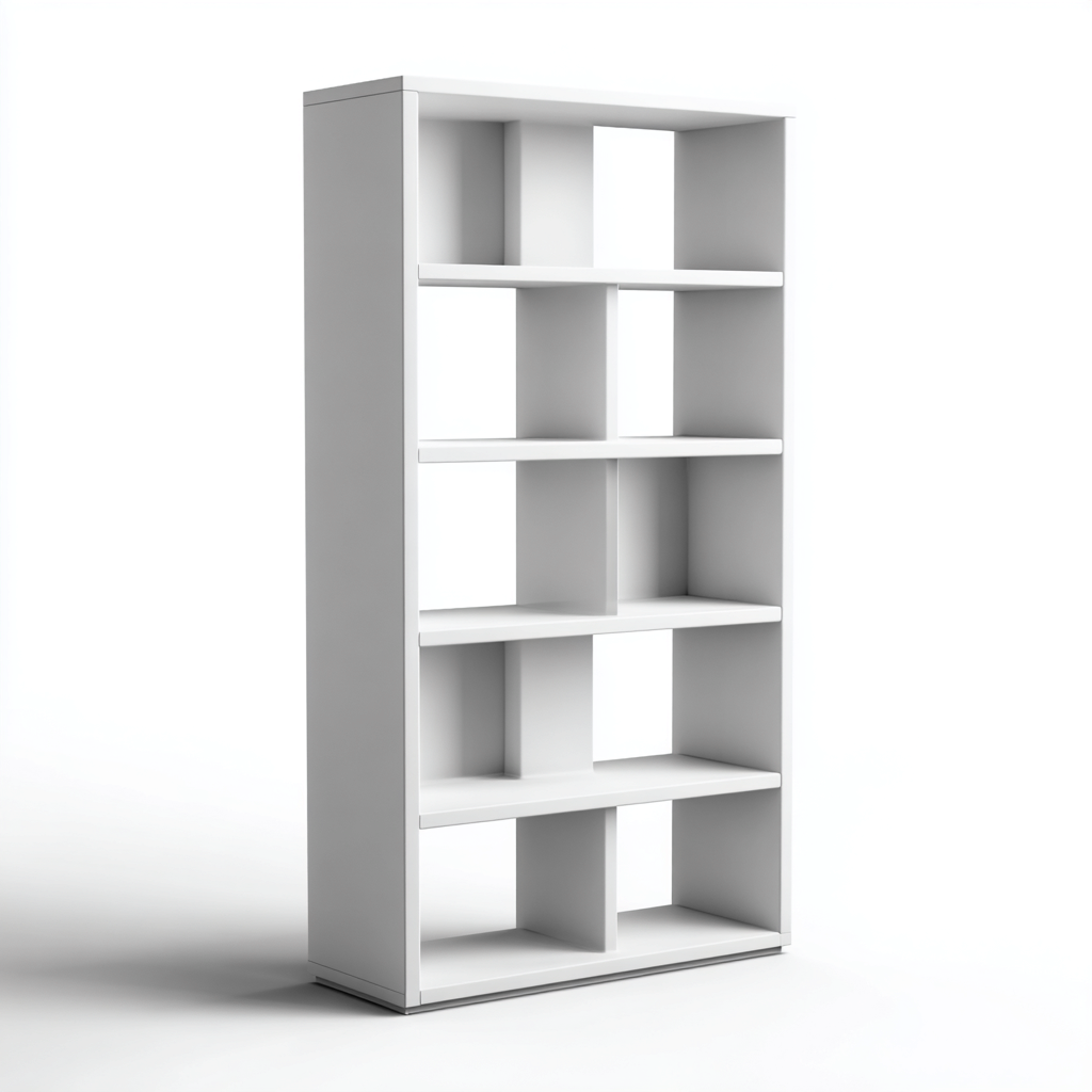 Bibliothèque 80x30x180 cm - blanc - rangement pour intérieur - design moderne-Gazensahome