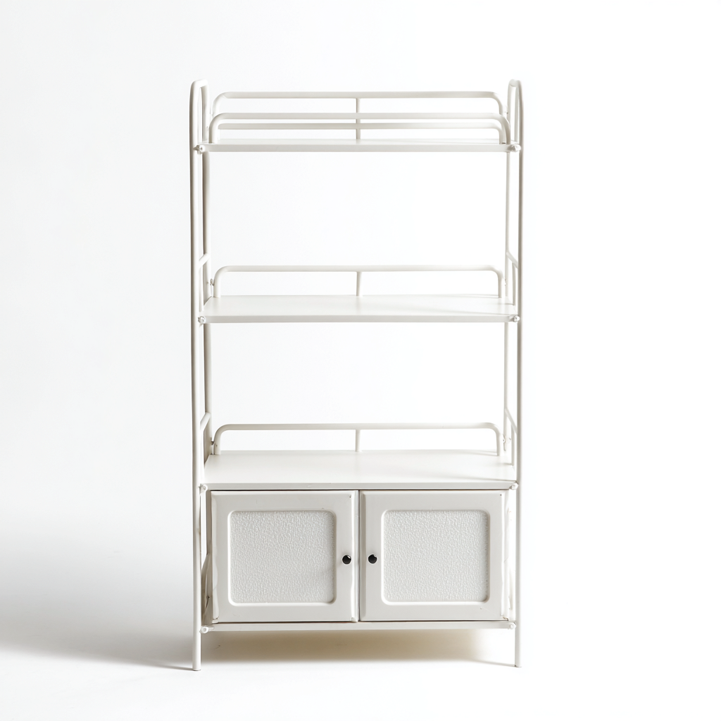 Bibliothèque en métal 60x35x180 cm - blanc - style moderne pour rangement intérieur-Gazensahome