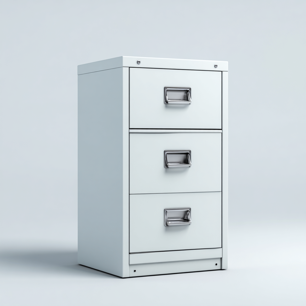 Armoire de bureau en métal 40x45x65 cm - blanc - rangement avec tiroirs - design fonctionnel-Gazensahome