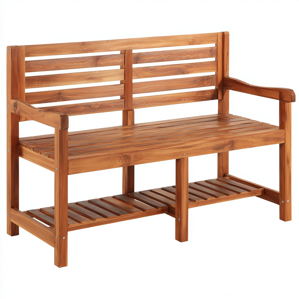 Banc de jardin - Bois - 155x55x85 cm - Marron - Style classique-Dadorjahome