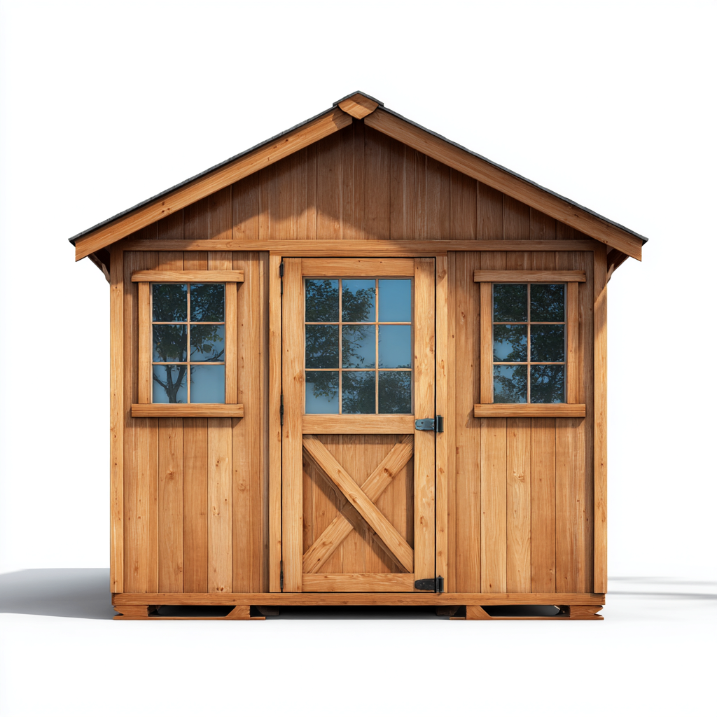 Abri de jardin - Bois - 240x200x215 cm - Marron - Style rustique-Dadorjahome