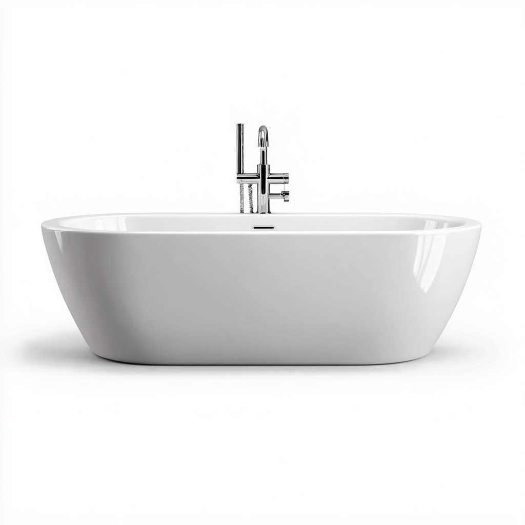 Baignoire-acrylique-173x80x60cm-blanc-style contemporain-Dadorjahome