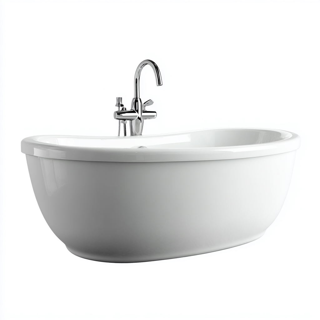 Baignoire-acrylique-176x80x60cm-blanc-style moderne-Dadorjahome