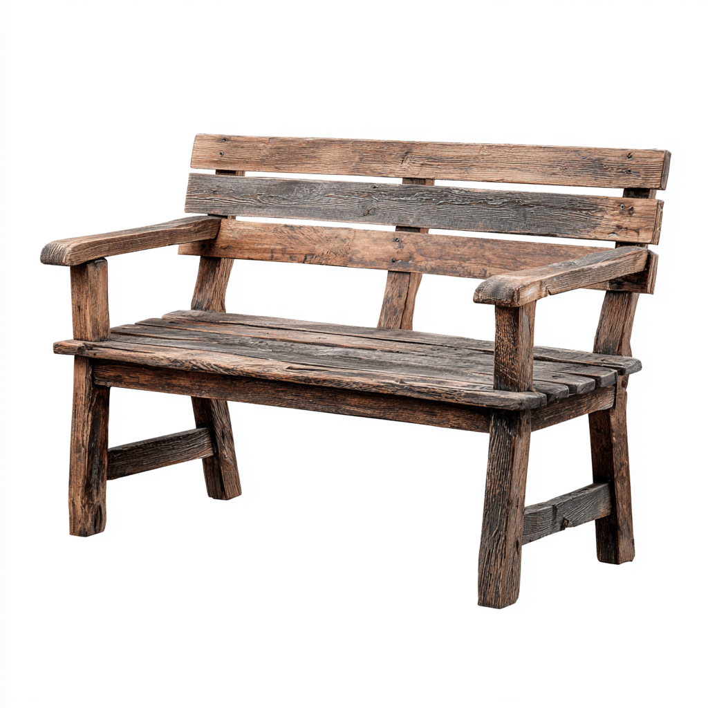 Banc de jardin-Bois-135x55x82 cm-Marron-Style rustique-Dadorjahome