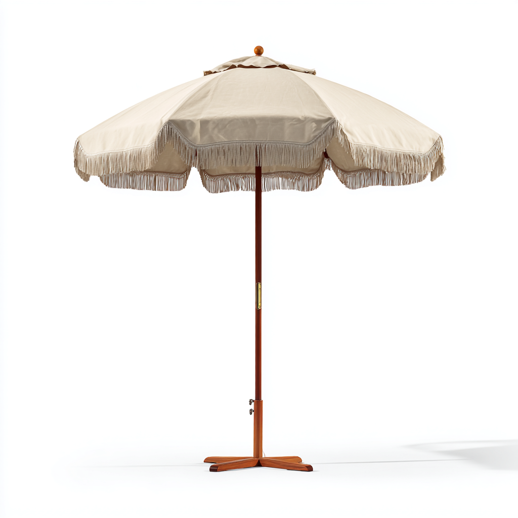 Parasol de jardin - Bois-Tissu - 280x280x245cm - Beige - Style classique extérieur-Dadorjahome