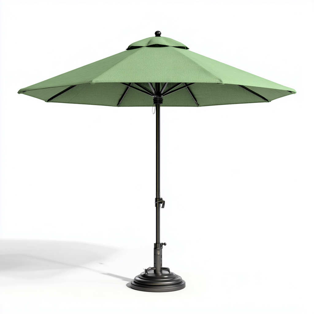 Parasol de jardin - Métal-Tissu - 290x290x250cm - Vert-Noir - Style classique extérieur-Dadorjahome