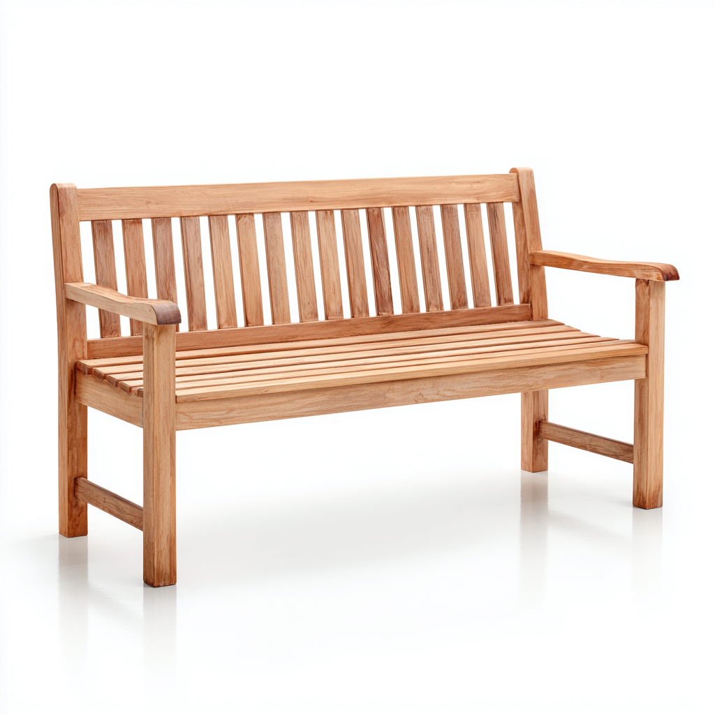 Banc de jardin-Bois-150x60x90 cm-Marron clair-Style classique-Dadorjahome