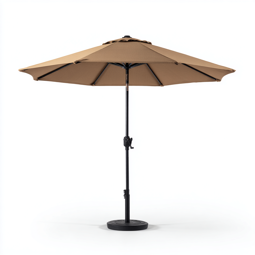Parasol de jardin - Métal-Tissu - 280x280x250cm - Marron-Noir - Style classique extérieur-Dadorjahome