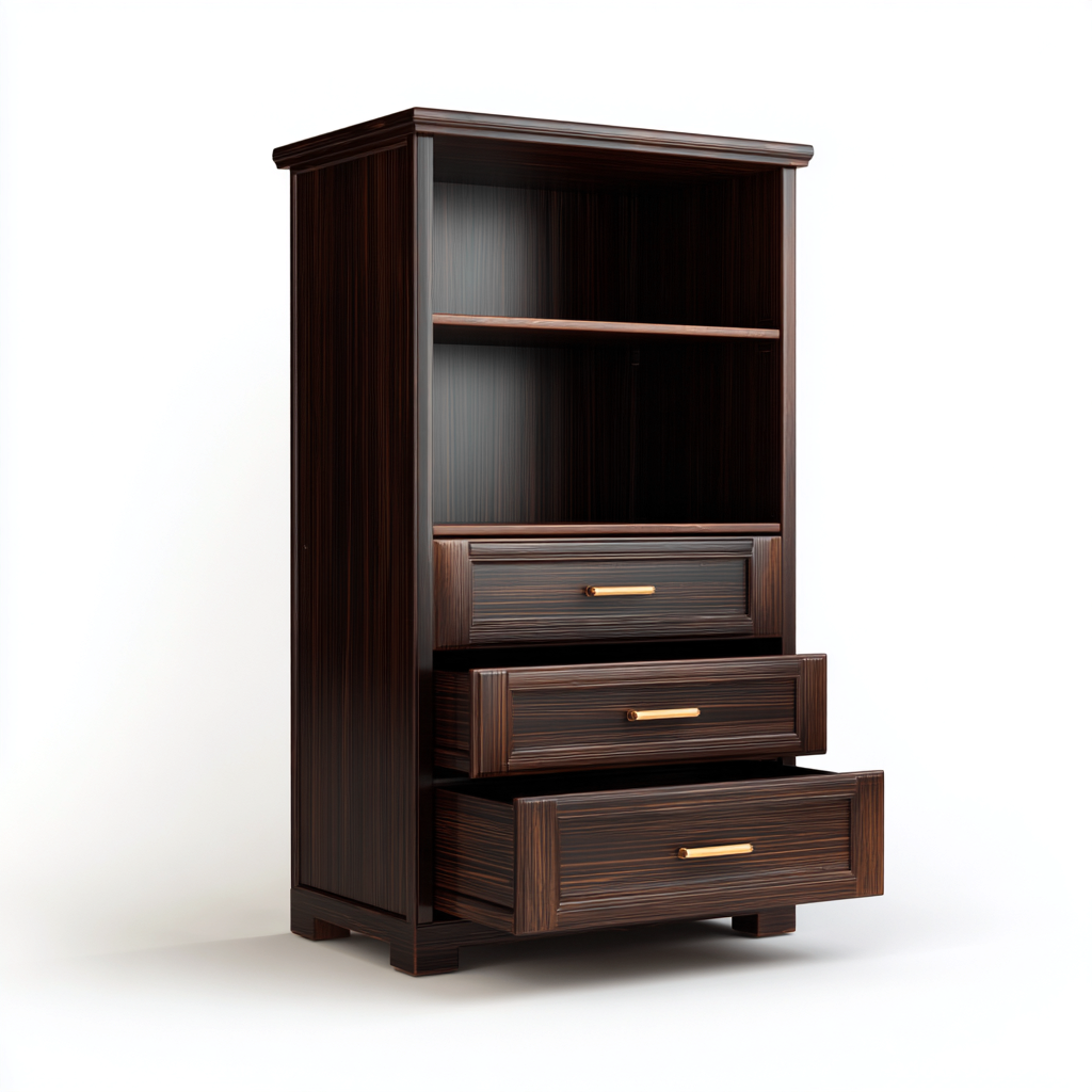 Meuble de rangement de cuisine - Colonne de rangement - bois - 70x45x180 cm - bois foncé - style classique-Dadorjahome