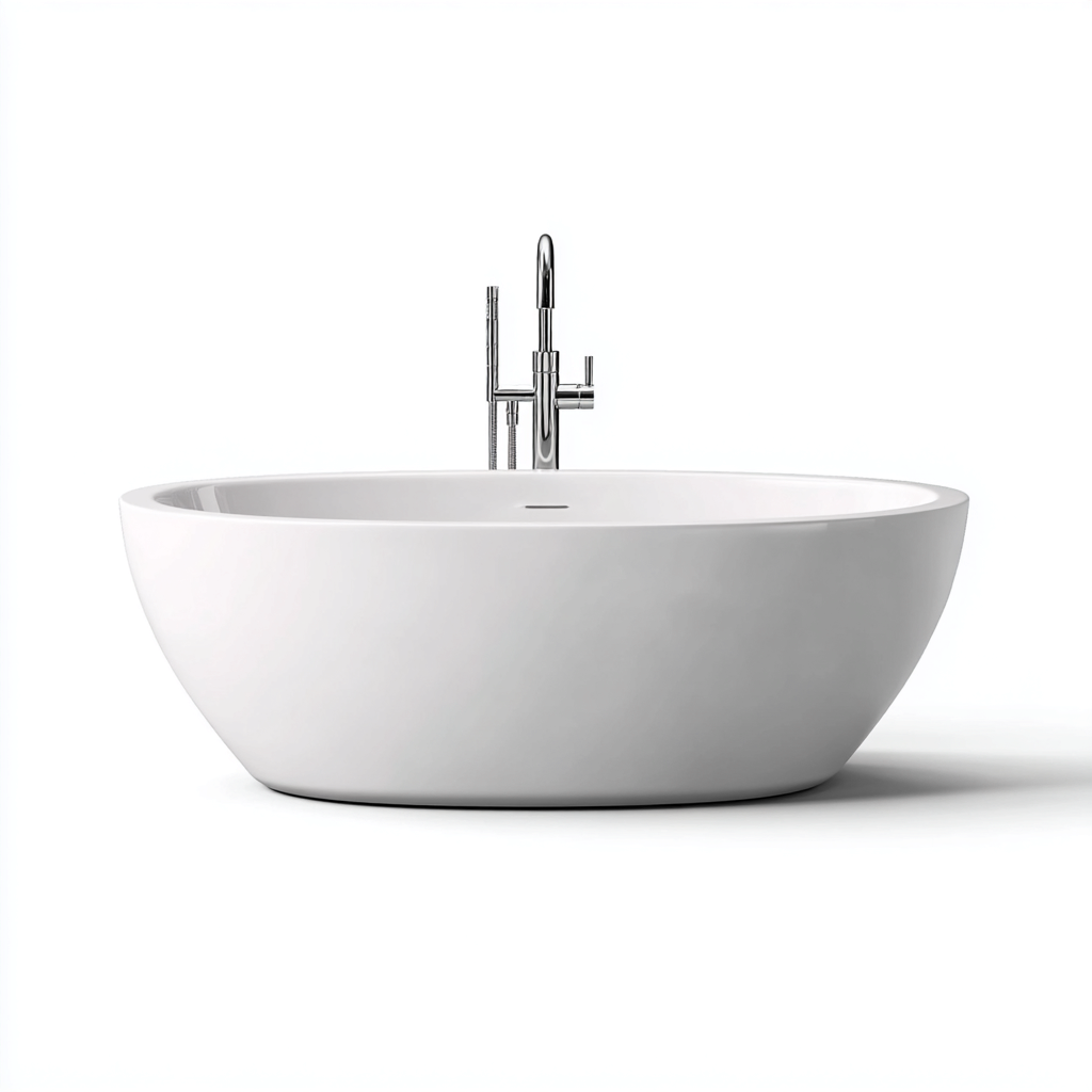 Baignoire-acrylique-174x79x58cm-blanc-style moderne-Dadorjahome