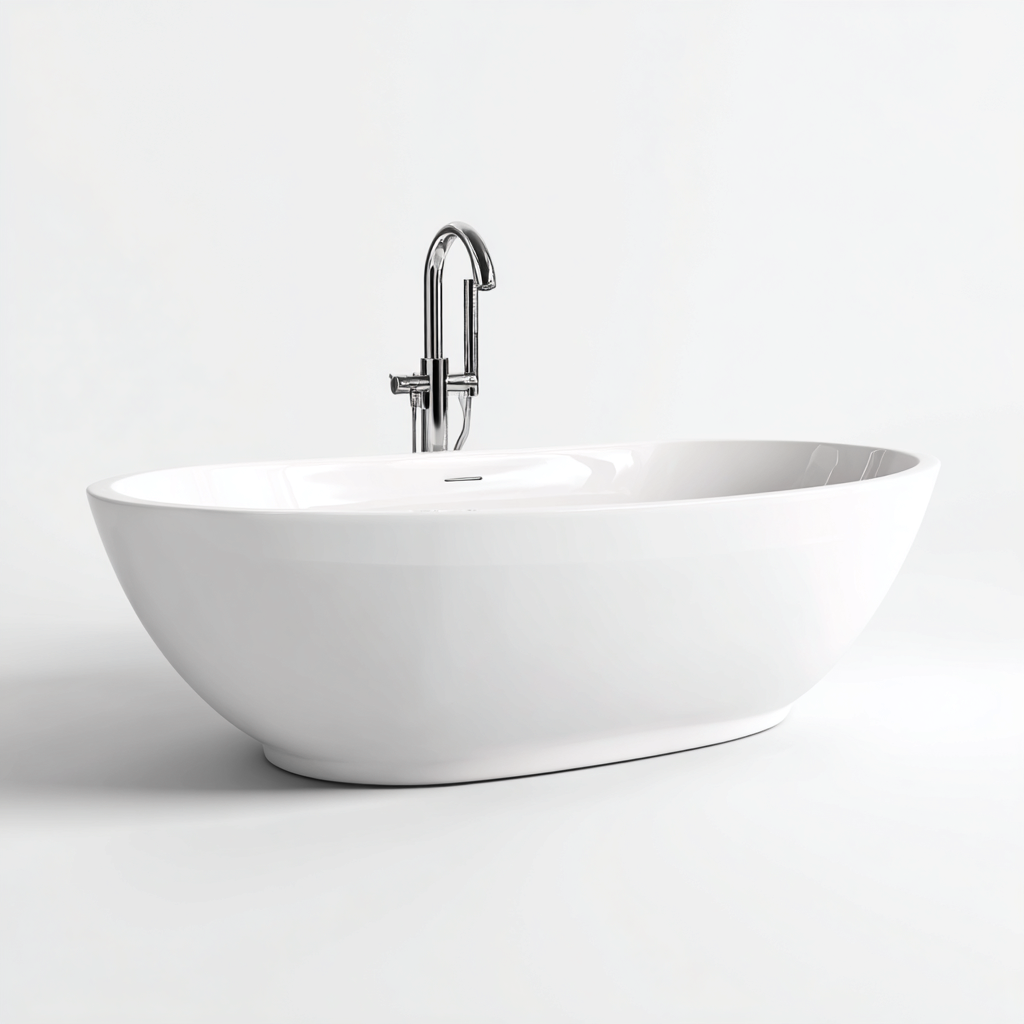 Baignoire-acrylique-172x78x59cm-blanc-style moderne-Dadorjahome