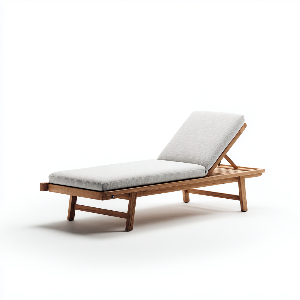 Transat bois tissu 195x68x78 cm Gris clair Dossier réglable-Taraacorner