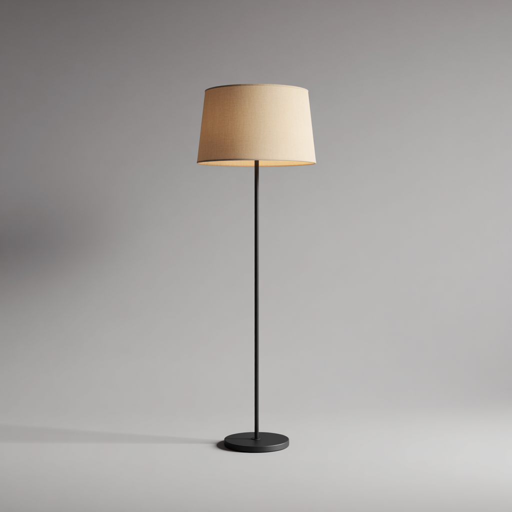 Lampadaire métal 40x40x160 cm Noir Moderne-Taraacorner