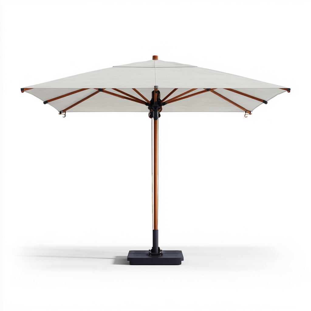 Parasol de jardin rectangulaire 300x200x250 cm - tissu-poteau en bois - design extérieur pour terrasse et jardin-Taraacorner