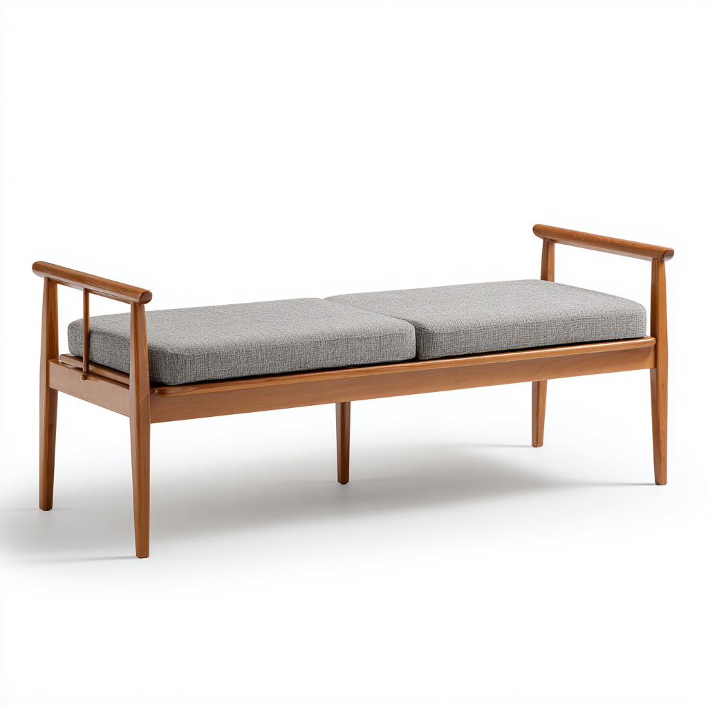 Banc de jardin en bois avec coussins 160x60x75 cm - bois-gris - design moderne pour extérieur-Taraacorner