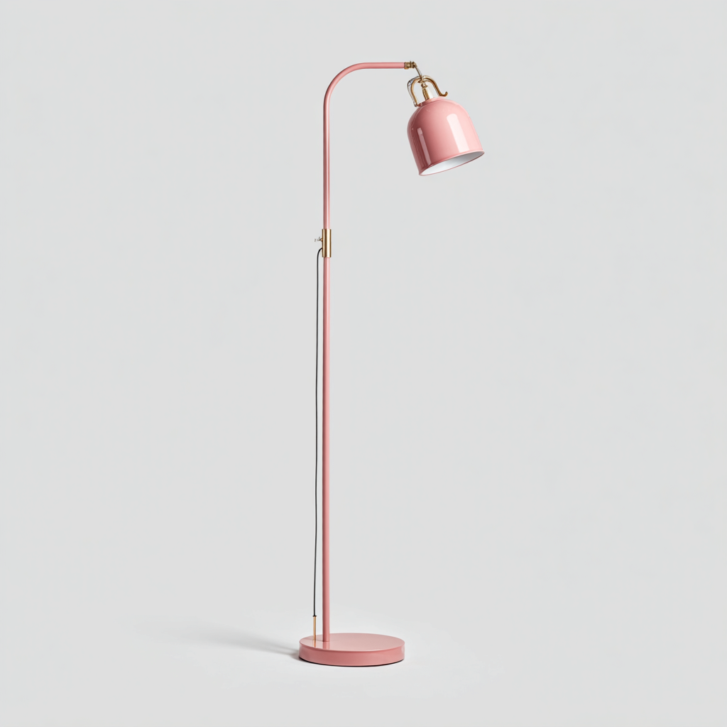 Lampadaire Métal 30x30x150 cm Rose Design moderne-Taraacorner