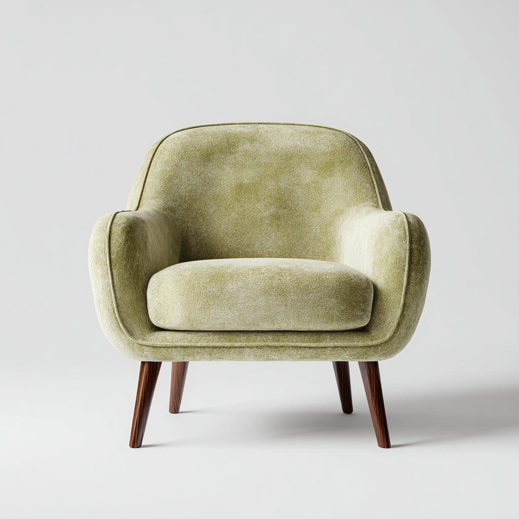 Fauteuil tissu 80x78x83 cm - vert - adapté au salon - style contemporain doux-Taraacorner