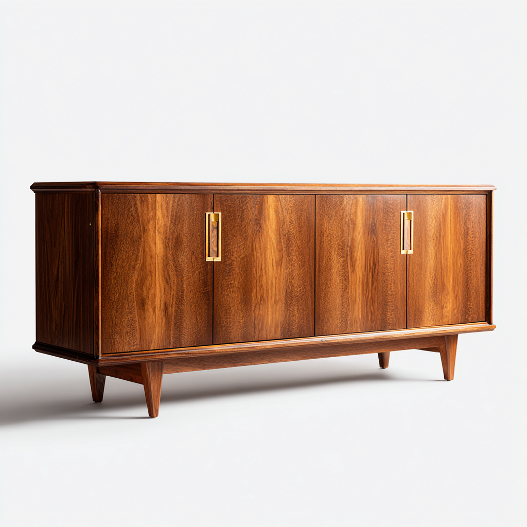 Buffet en bois 180x45x75 cm - brun - pour salle à manger - design moderne-Ratilyinterior