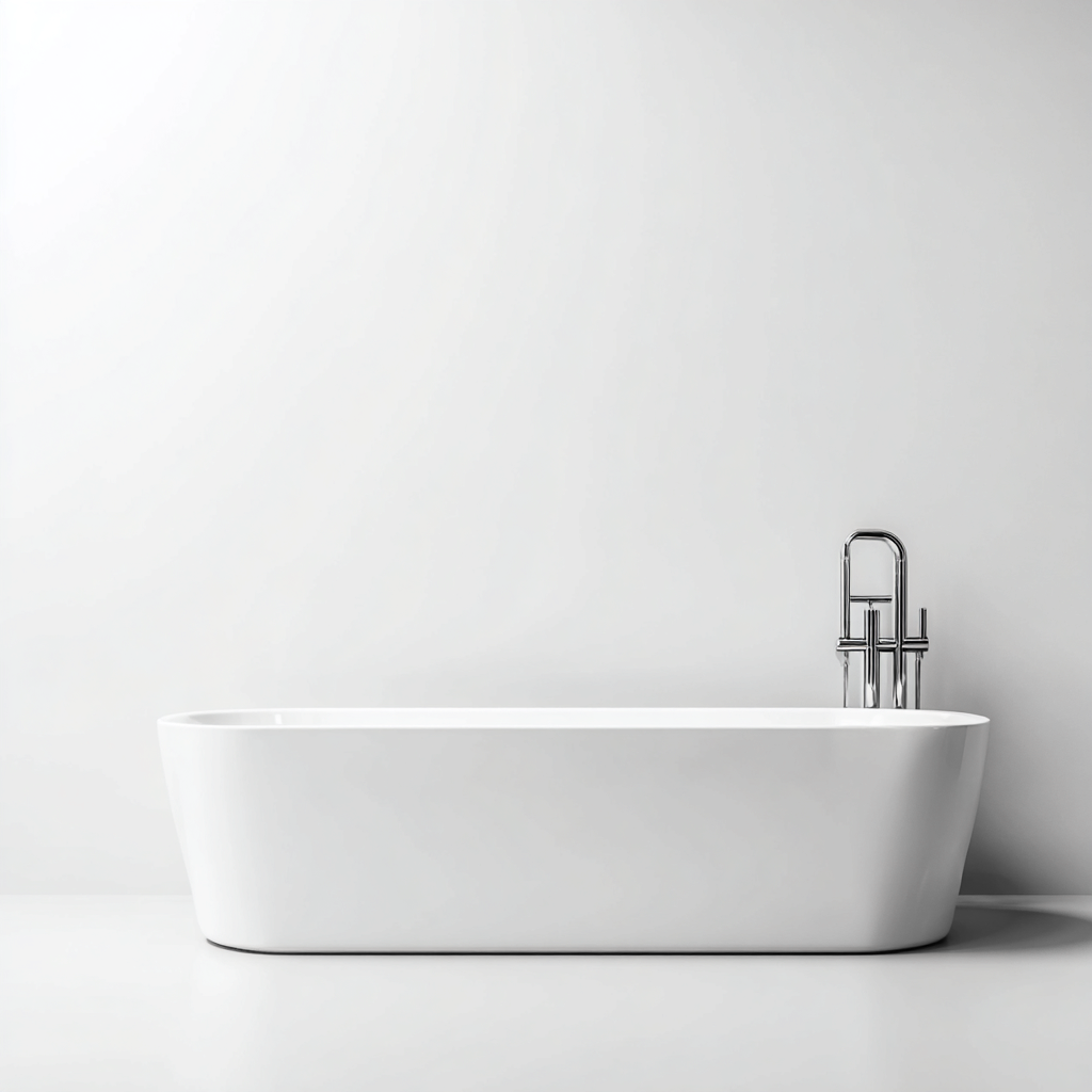 Baignoire îlot en acrylique 170x78x58 cm - blanc - pour salle de bain - design moderne-Ratilyinterior