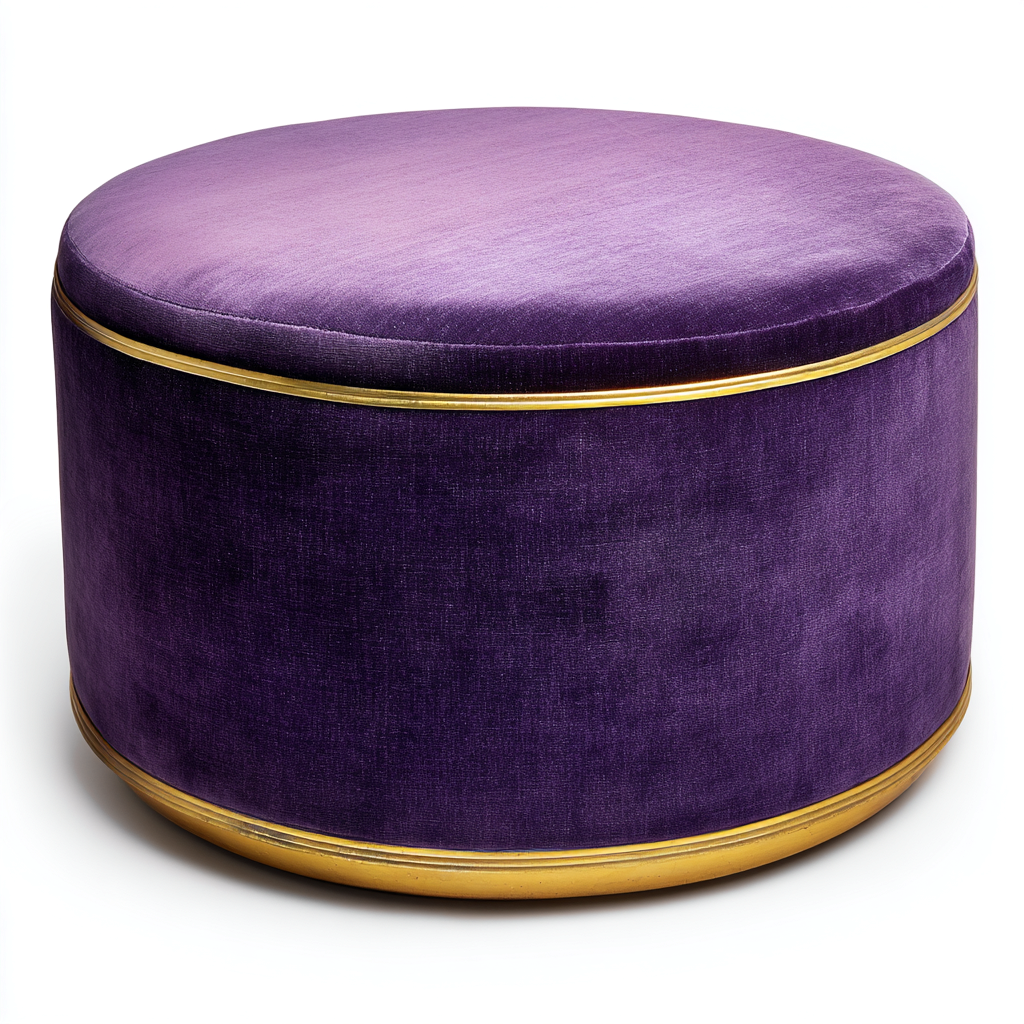 Pouf en velours 40x40x45 cm - violet - salon - assise d'appoint design élégant-Ratilyinterior