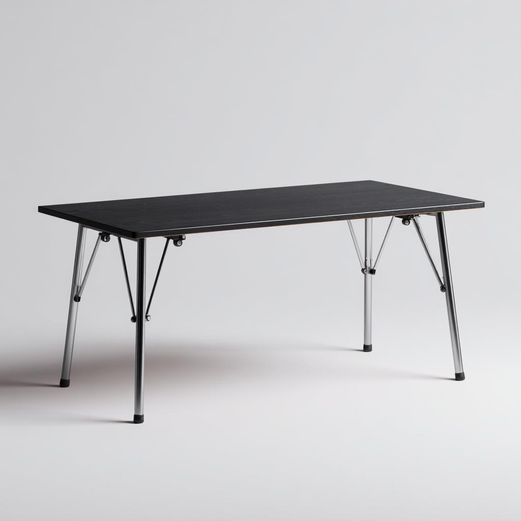 Table de jardin rectangulaire plateau noir 180x90x75 cm - métal et bois - usage extérieur - design moderne-Ratilyinterior