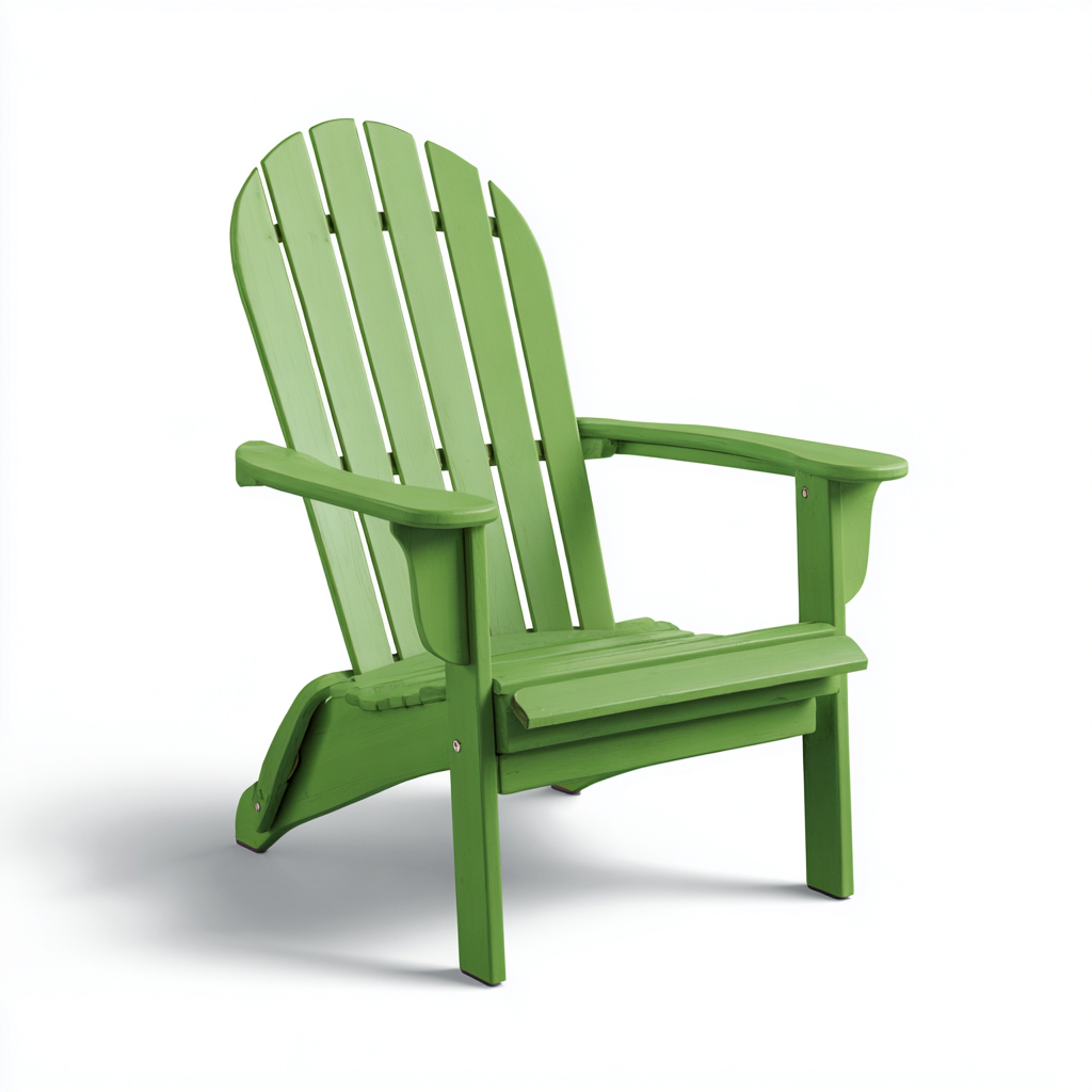 Chaise de jardin en bois massif avec accoudoirs 70x78x92 cm - vert - adaptée pour extérieur - style Adirondack-Ratilyinterior