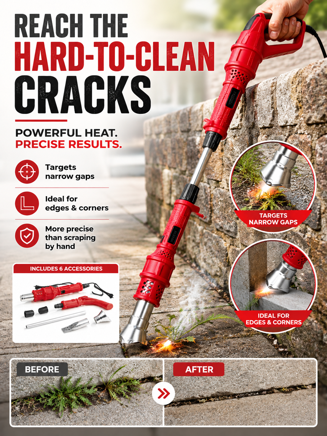 🔥 650°C OF PURE WEED-DESTROYING HEAT — BURN BACK STUBBORN GARDEN WEEDS IN SECONDS! 🔥 The High-Power Electric Weed Burner That Blasts Unwanted Growth with Extreme Heat — No Kneeling, No Pulling, No Chemical Weedkiller. ⚡🌿