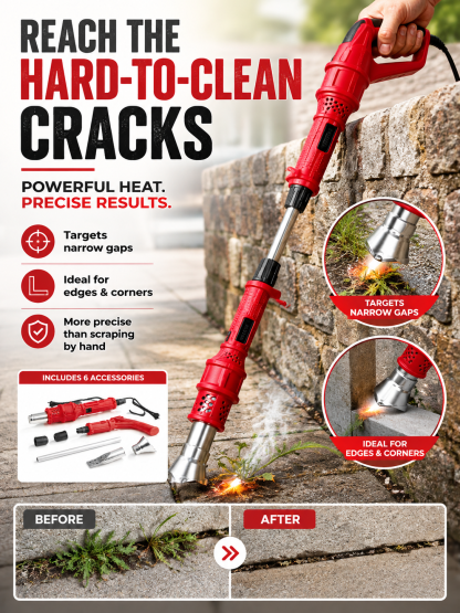 🔥 650°C OF PURE WEED-DESTROYING HEAT — BURN BACK STUBBORN GARDEN WEEDS IN SECONDS! 🔥 The High-Power Electric Weed Burner That Blasts Unwanted Growth with Extreme Heat — No Kneeling, No Pulling, No Chemical Weedkiller. ⚡🌿