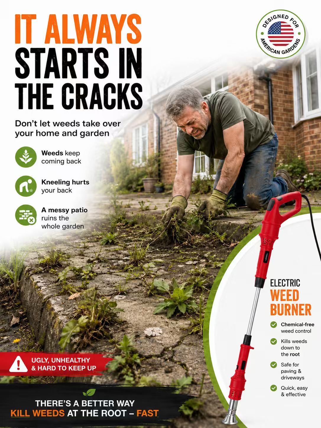 🔥 650°C OF PURE WEED-DESTROYING HEAT — BURN BACK STUBBORN GARDEN WEEDS IN SECONDS! 🔥 The High-Power Electric Weed Burner That Blasts Unwanted Growth with Extreme Heat — No Kneeling, No Pulling, No Chemical Weedkiller. ⚡🌿
