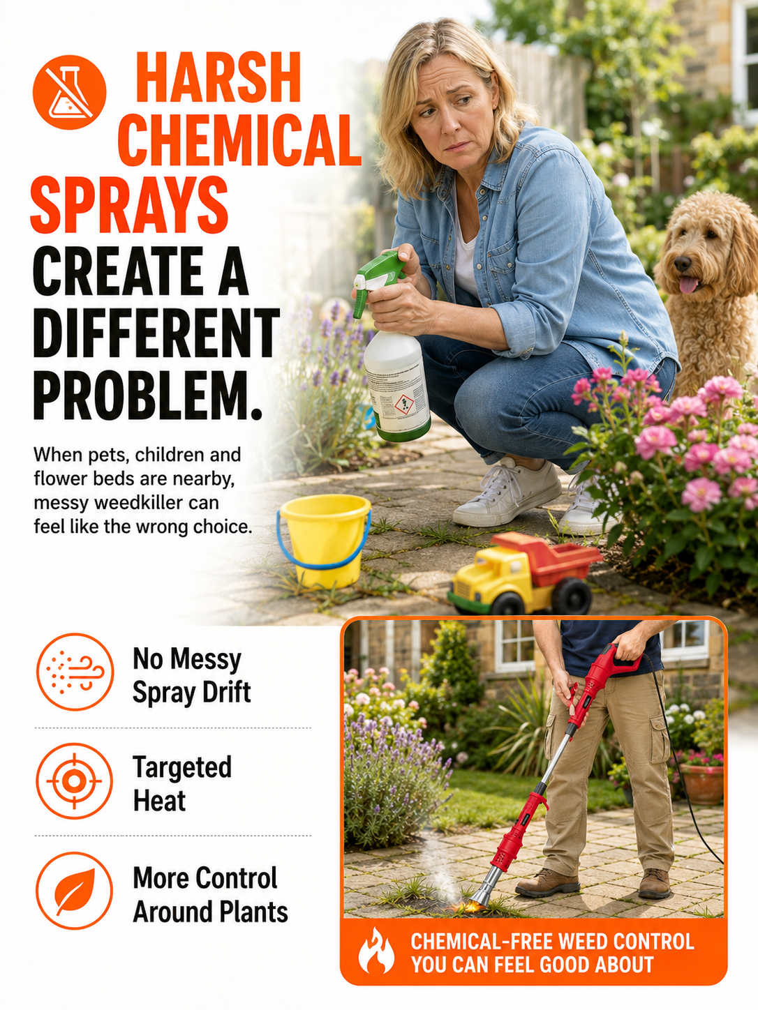 🔥 650°C OF PURE WEED-DESTROYING HEAT — BURN BACK STUBBORN GARDEN WEEDS IN SECONDS! 🔥 The High-Power Electric Weed Burner That Blasts Unwanted Growth with Extreme Heat — No Kneeling, No Pulling, No Chemical Weedkiller. ⚡🌿