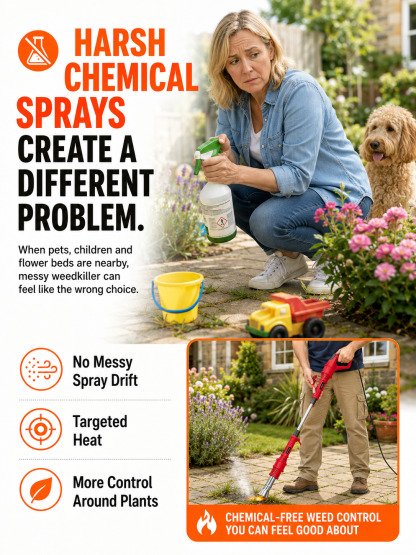 🔥 650°C OF PURE WEED-DESTROYING HEAT — BURN BACK STUBBORN GARDEN WEEDS IN SECONDS! 🔥 The High-Power Electric Weed Burner That Blasts Unwanted Growth with Extreme Heat — No Kneeling, No Pulling, No Chemical Weedkiller. ⚡🌿