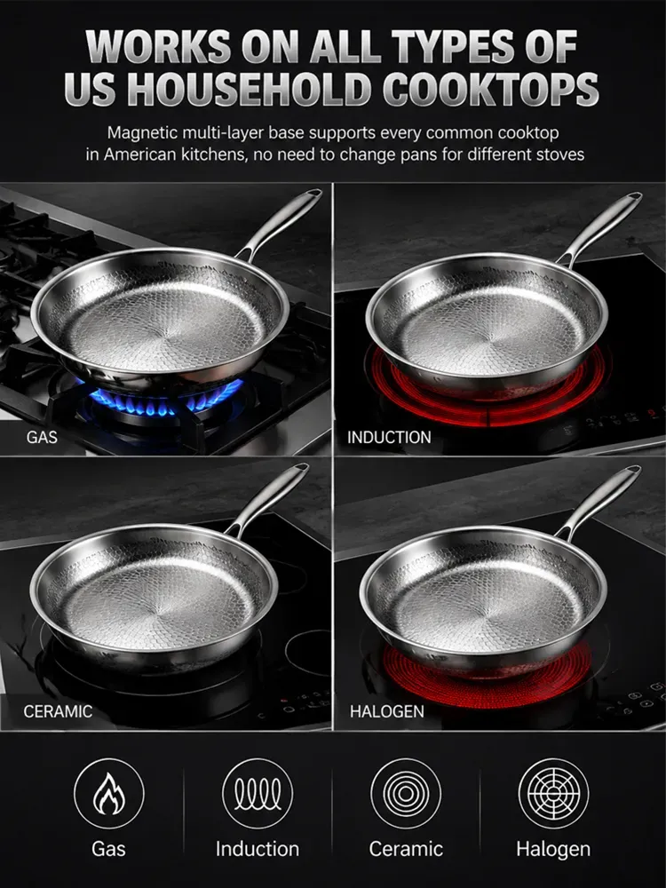 Handcrafted with countless hammer blows. Say goodbye to frequent wok replacements, buy one, use it for a lifetime!