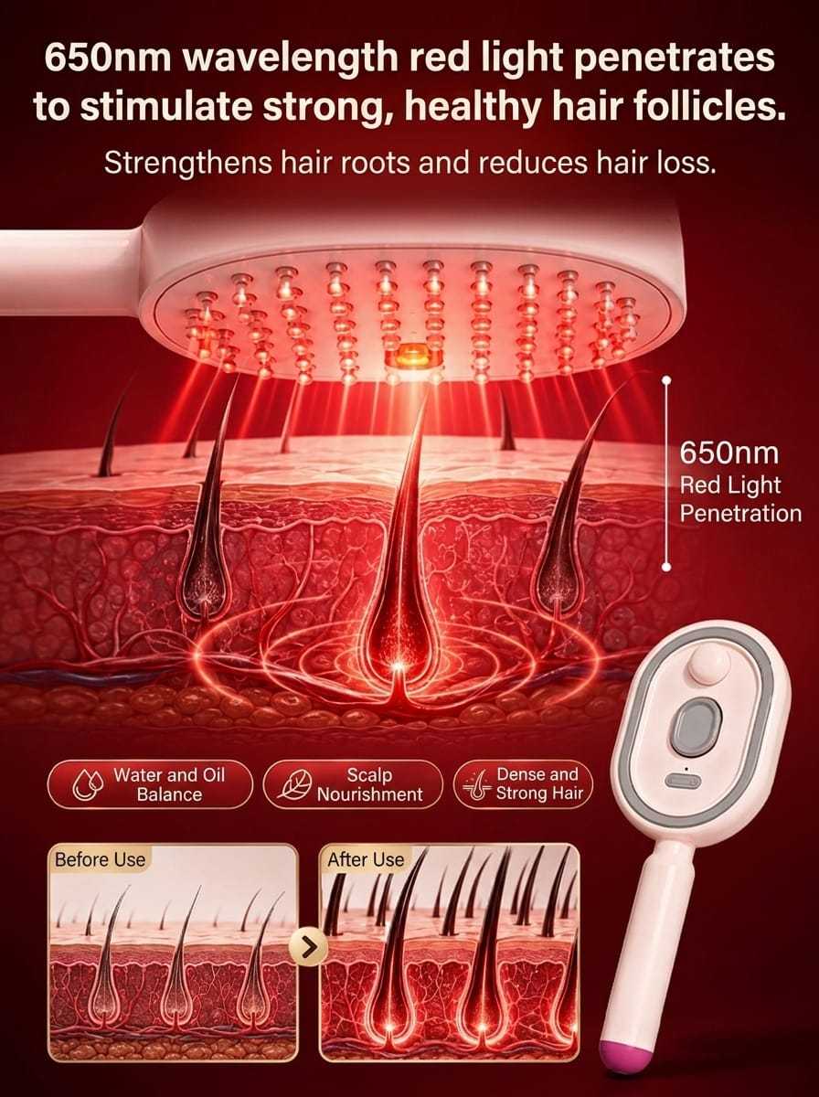 Multifunctional Steam Comb✨ Easily comb your hair while nourishing each strand, helping you look your best!