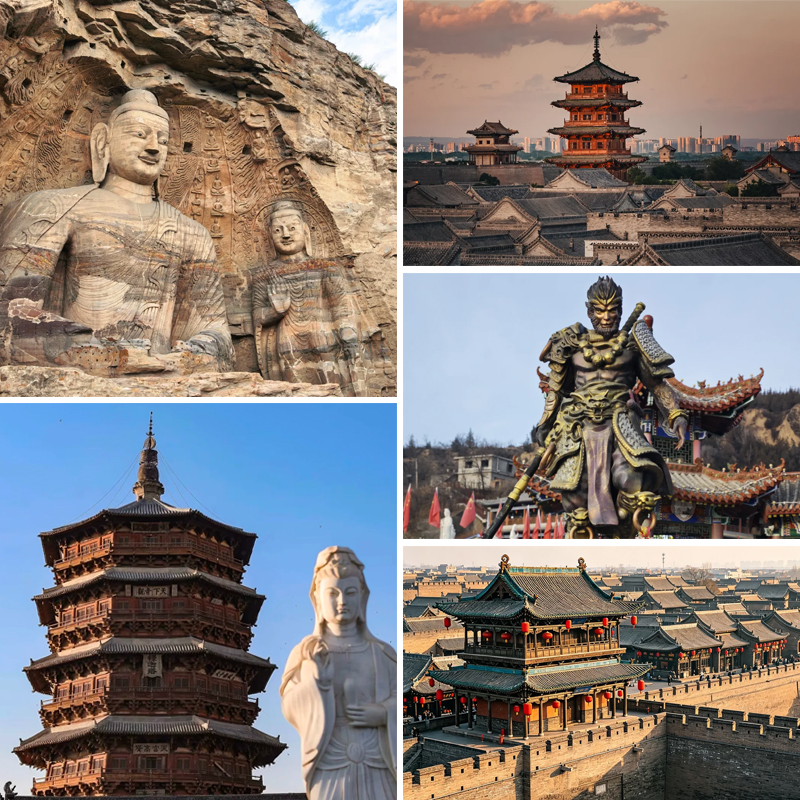 Datong-Yingxian-Taiyuan-Xixian-Pingyao