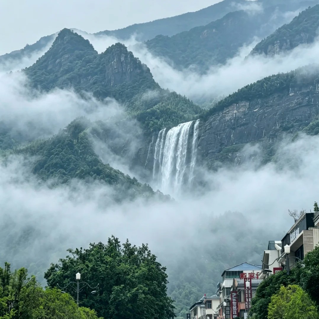 Jiangxi-Lushan Waterfall in Jiujiang City