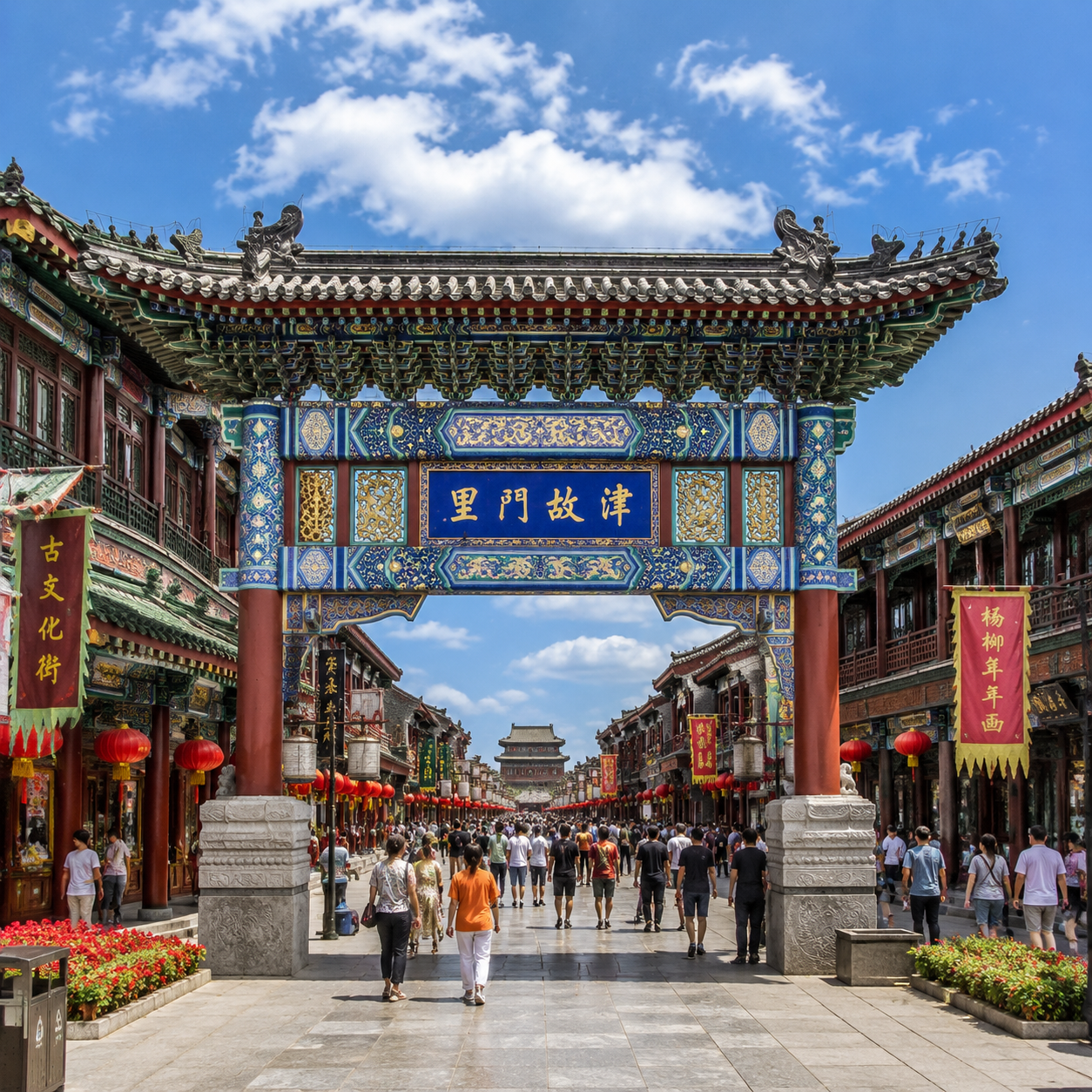 Tianjin Ancient Cultural Street Tourist Area (Jinmen Guli)