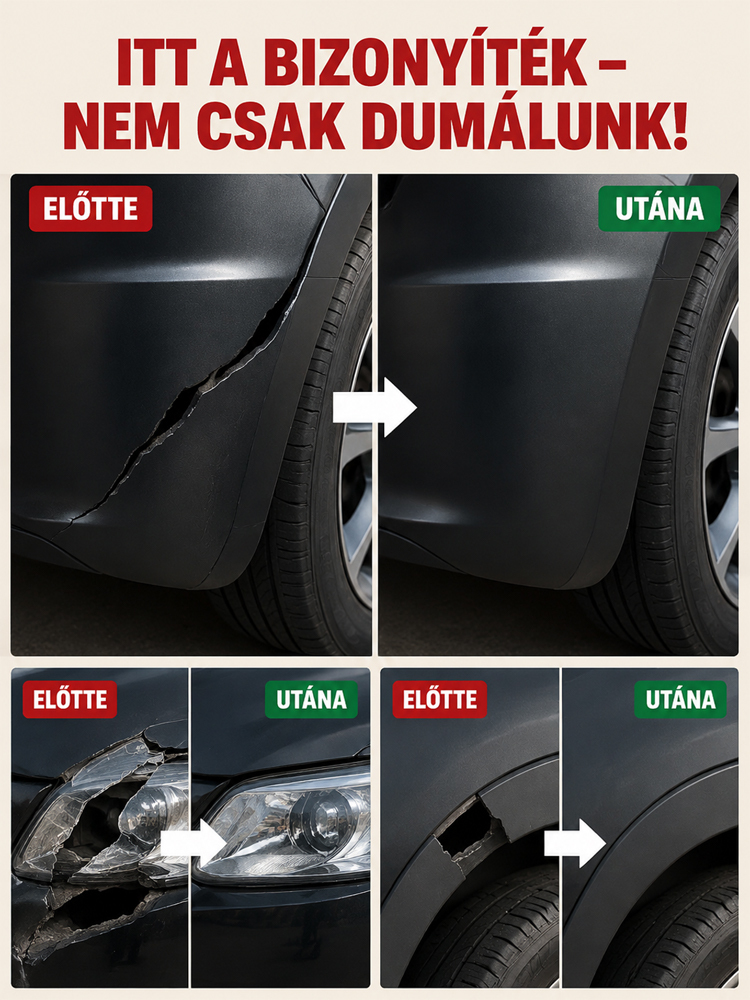 🚗 Professzionális Műanyag Javító Ragasztó Autókhoz