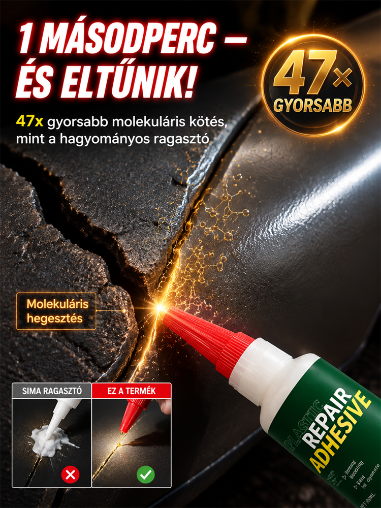 🚗 Professzionális Műanyag Javító Ragasztó Autókhoz
