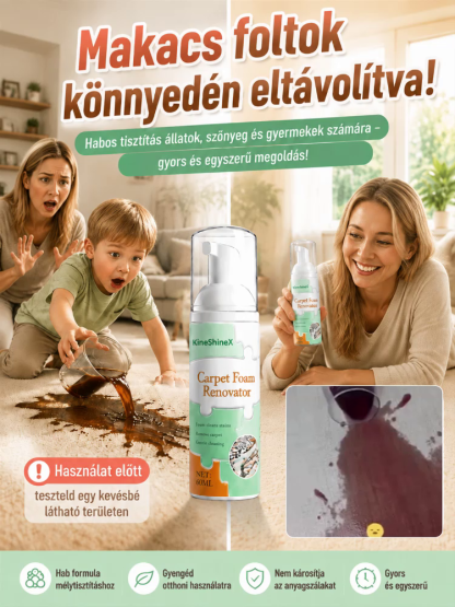 🪑 Univerzális száraztisztító textilhez és bútorhoz – öblítés nélkül!