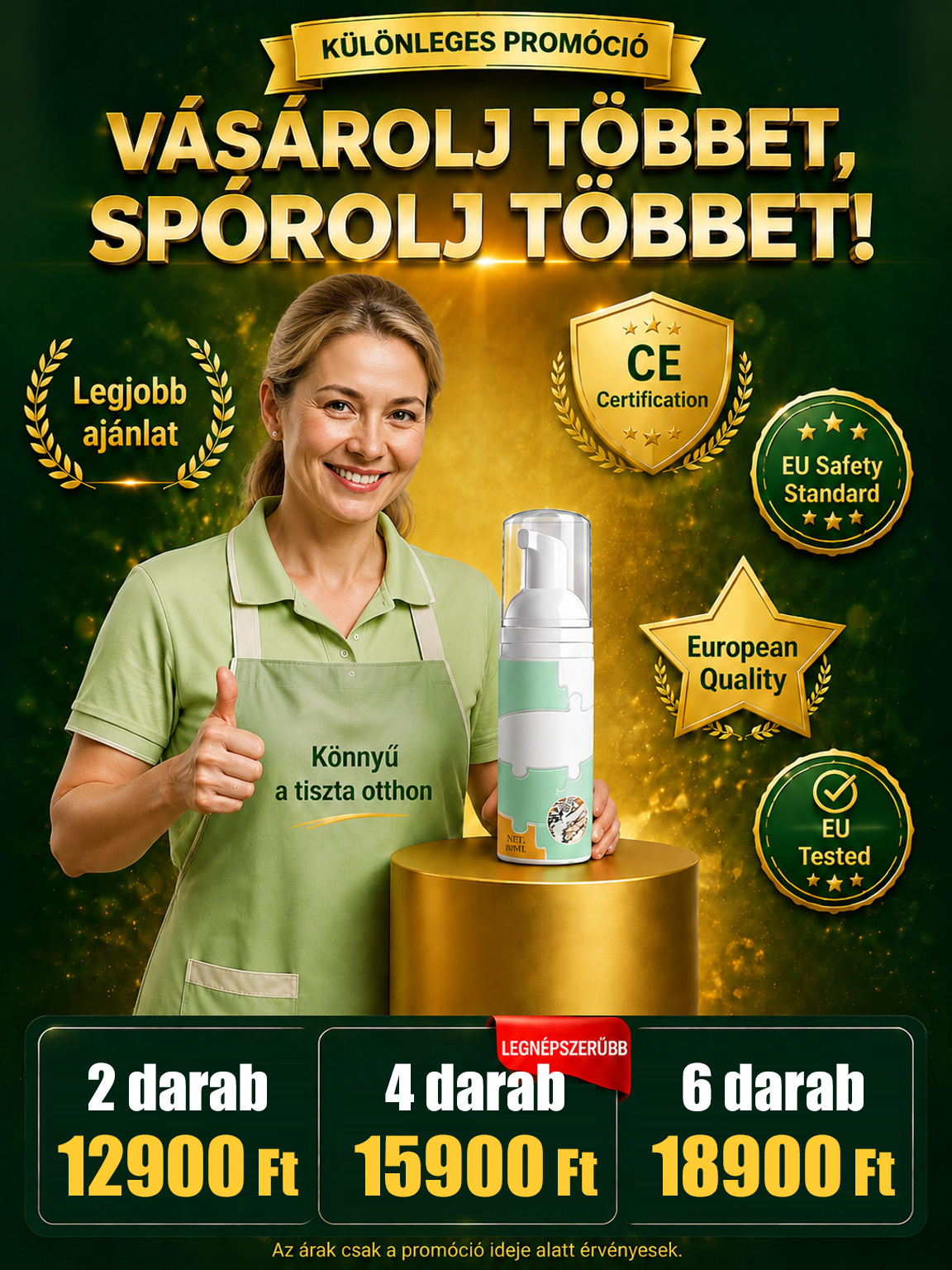 🪑 Univerzális száraztisztító textilhez és bútorhoz – öblítés nélkül!