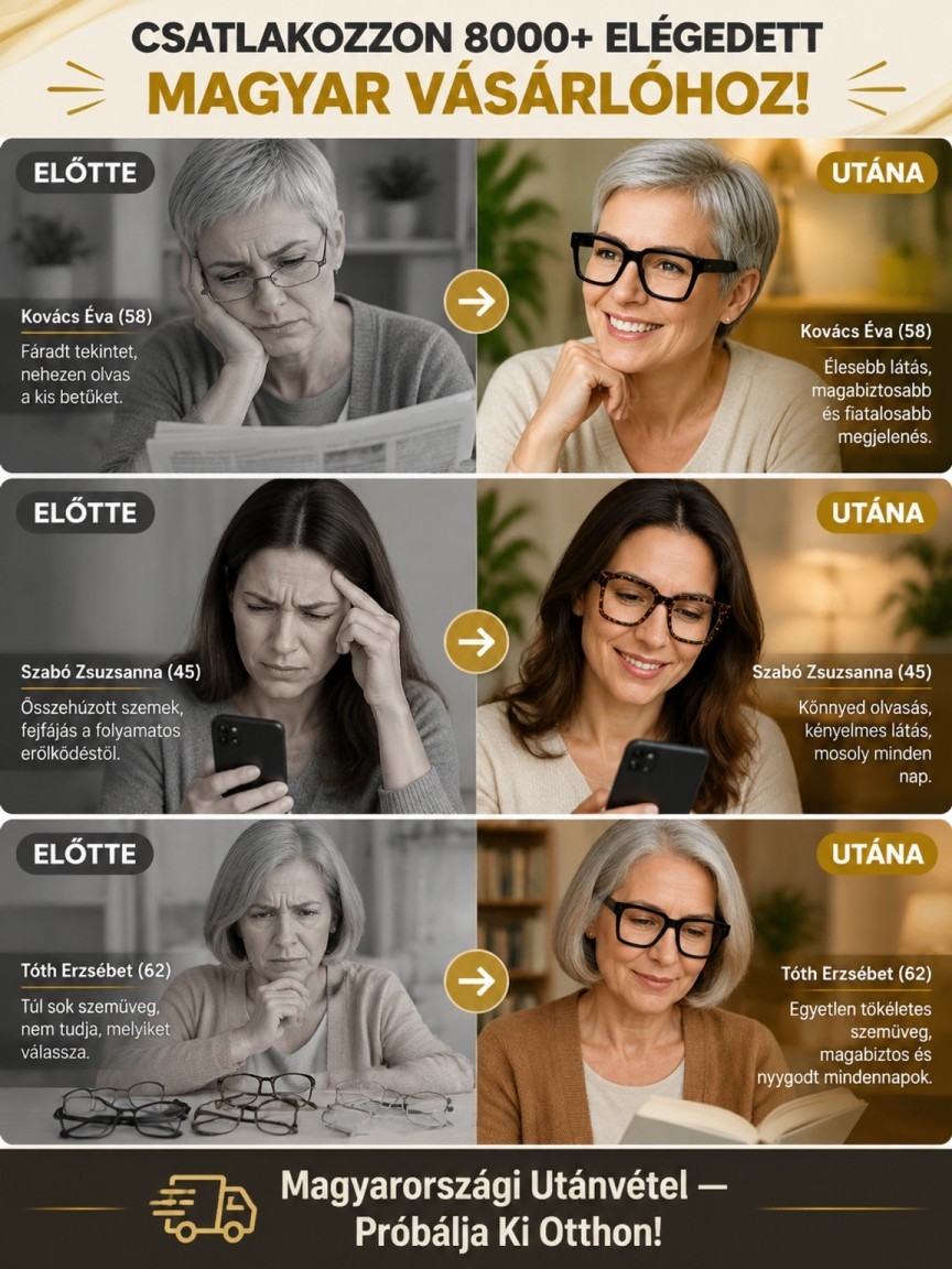 👓 Felejtse el a bonyolult szemvizsgálatokat és a több pár szemüveg cipelését!