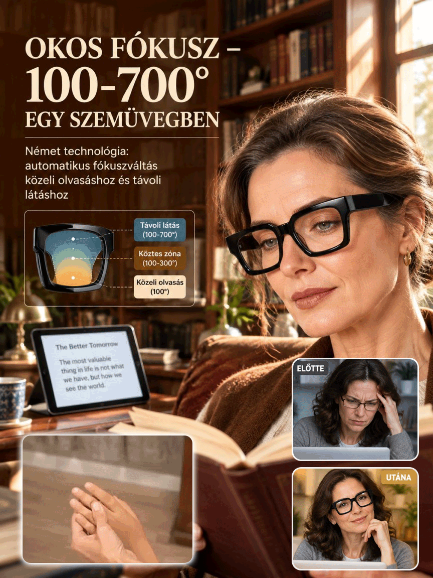 👓 Felejtse el a bonyolult szemvizsgálatokat és a több pár szemüveg cipelését!