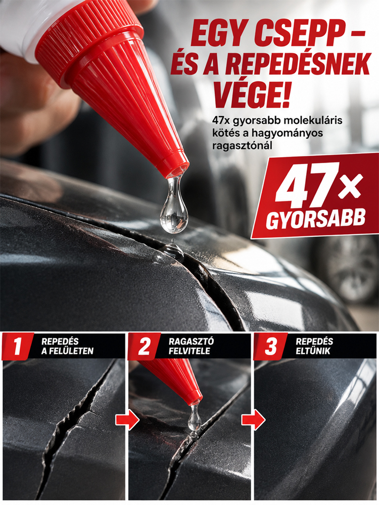 🚗 Professzionális Műanyag Javító Ragasztó Autókhoz