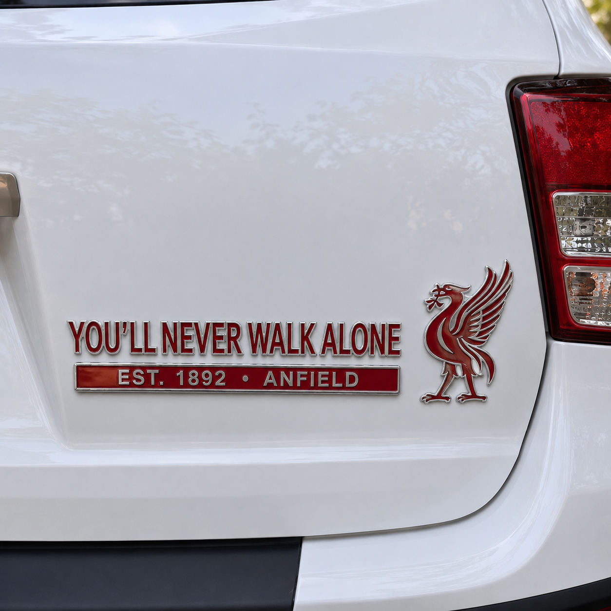 🔴 YOU’LL NEVER WALK ALONE 3D Metal Car Emblem Badge