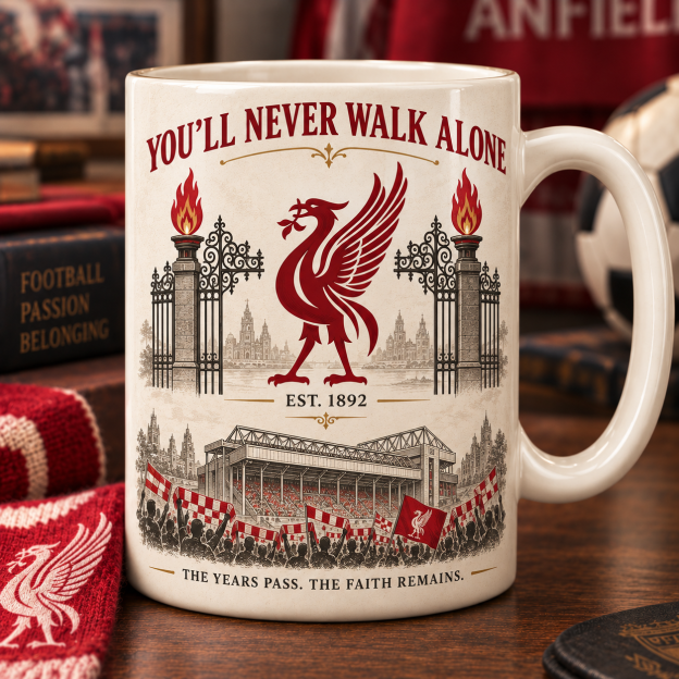 ⚽ You’ll Never Walk Alone – Heritage Football Supporter Mug