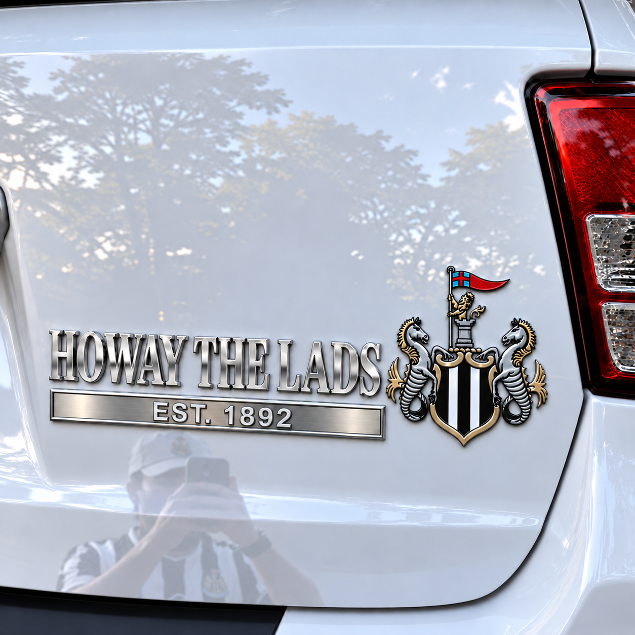 🚗 HOWAY THE LADS 3D Metal Car Emblem