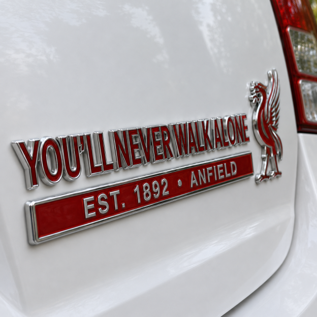 🔴 YOU’LL NEVER WALK ALONE 3D Metal Car Emblem Badge