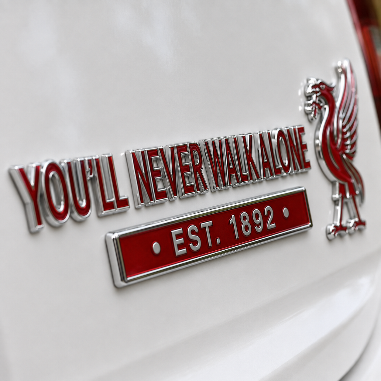 ⚽🔴 YOU’LL NEVER WALK ALONE 3D Metal Car Emblem Badge